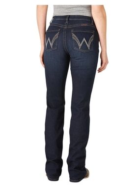 Wrangler Women's Q-Baby Stretch Mid Rise Regular Fit Boot Cut Jeans